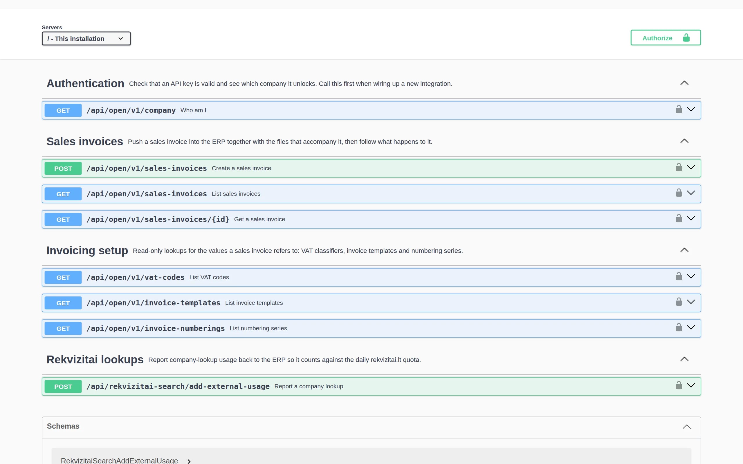 Open API dokumentacija